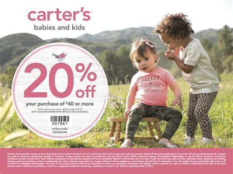 Carters promo code reddit  Go to their website and wait for a pop-up that says “Join the FunCarter's promo codes and coupons for 11/10/2023